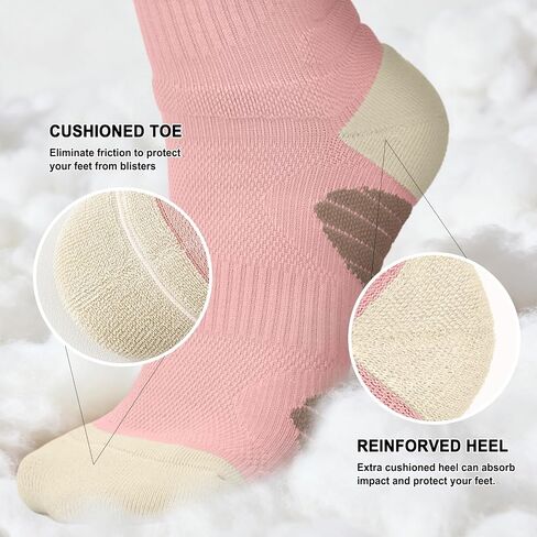 Iseasoo 4 Pairs Compression Socks for Women Circulation-Best Support for Nurses,Running,Athletic,Travel in Saudi Arabia