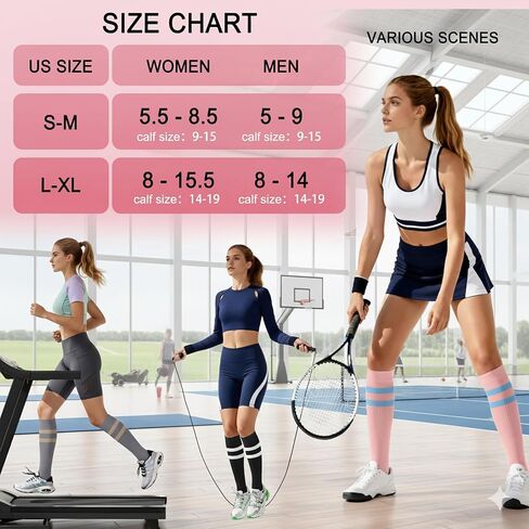Iseasoo 4 Pairs Compression Socks for Women Circulation-Best Support for Nurses,Running,Athletic,Travel in Saudi Arabia