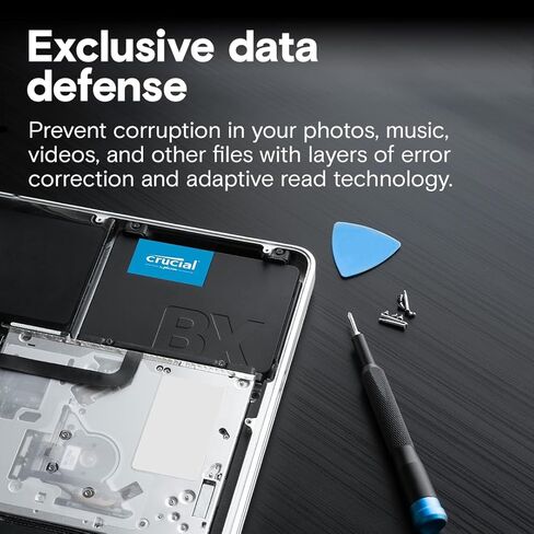 Crucial BX500 240GB 3D NAND SATA 2.5 بوصة SSD داخلي، حتى 540 ميجابايت/ثانية - CT240BX500SSD1، محرك أقراص الحالة الصلبة (متجدد) in Saudi Arabia