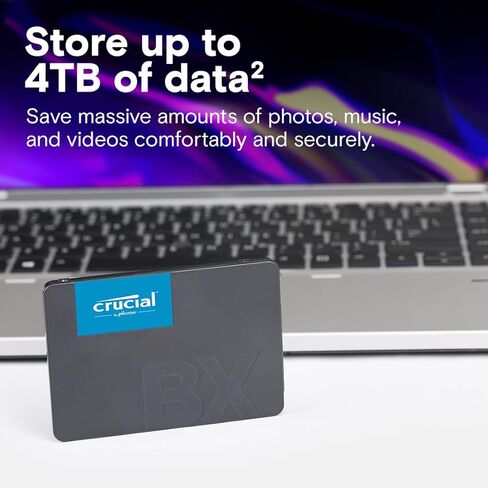 Crucial BX500 240GB 3D NAND SATA 2.5 بوصة SSD داخلي، حتى 540 ميجابايت/ثانية - CT240BX500SSD1، محرك أقراص الحالة الصلبة (متجدد) in Saudi Arabia