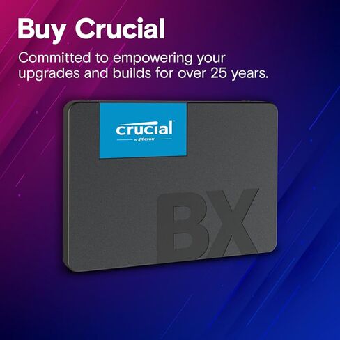 Crucial BX500 240GB 3D NAND SATA 2.5 بوصة SSD داخلي، حتى 540 ميجابايت/ثانية - CT240BX500SSD1، محرك أقراص الحالة الصلبة (متجدد) in Saudi Arabia