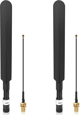Meshtastic 915MHz LoRa Antenna 10dBi Gain Long Range Outdoor Antenna 20cm Omni SMA Male for ESP32 LoRa V3 RAK Development Board 915MHz Antenna with 10cm Extension Cable Two Black in Saudi Arabia