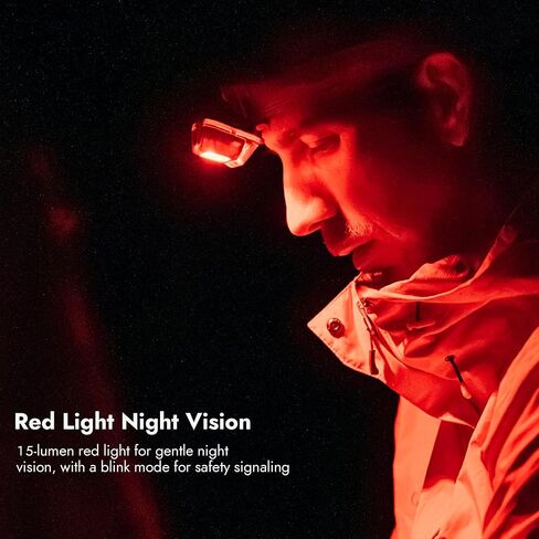 WUBEN H4 LED Headlamp Rechargeable, 800 Lumens Super Bright Head lamp, IP68 Waterproof headlamp with Motion Sensor, Headlight Flashlight 10 Modes with Red Light, for Camping Fishing& Hiking Gear in Saudi Arabia