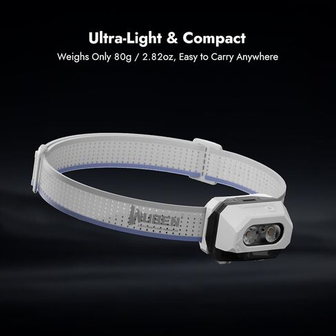 WUBEN H4 LED Headlamp Rechargeable, 800 Lumens Super Bright Head lamp, IP68 Waterproof headlamp with Motion Sensor, Headlight Flashlight 10 Modes with Red Light, for Camping Fishing& Hiking Gear in Saudi Arabia