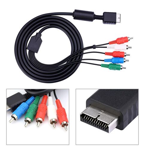 كابل صوت Ps2 Ps3، كابل مكون Ps2 إلى Hdmi متوافق مع Ps3 Slim HDTV Edtv عالي الوضوح 480p متوافق مع 5 أسلاك Av متعددة الإخراج لمكونات الفيديو in Kuwait