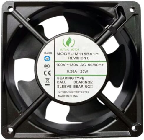 مروحة M115BA1H مقاس 12 سم لمروحة تبريد 100/130V 0.28A 25W 12038 120X120X38MM in Saudi Arabia