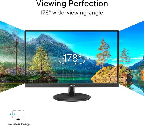 شاشة ASUS مقاس 22 بوصة بدقة 1080 بكسل (VP227HF) - (قابلة للعرض مقاس 21.45 بوصة)، بدقة Full HD، و99% sRGB، بدون إطار، و100 هرتز، ومزامنة متكيفة، و1 مللي ثانية، وHDMI، وإضاءة زرقاء منخفضة، وخالية من الوميض، وقابلة للتركيب على الحائط وفقًا لمعايير VESA، وضما in Saudi Arabia