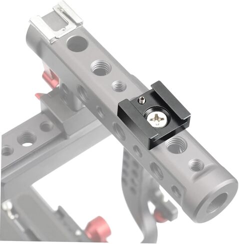 Uonlytech 2pcs Multifunction Cold Shoe Mount Adapter Quick Release Flash Stand Bracket for Camera Aluminum Alloy Compatible in Saudi Arabia