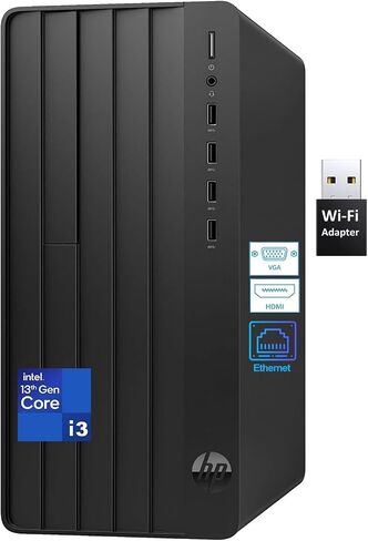 HP Desktop Computer Tower for Home Student & Business, 13th Gen Intel Quad-Core Processor, 16GB DDR4 RAM, 256GB PCIe SSD, WiFi Adapter, VGA, RJ-45, HDMI, Keyboard and Mouse, Windows 11 Home (Renewed) in Saudi Arabia