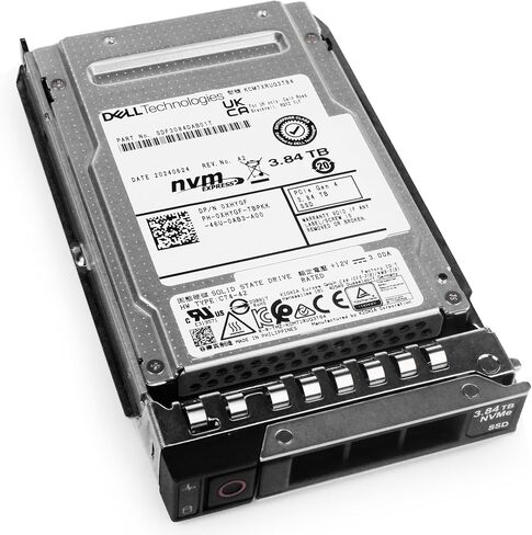 Dell 3.84TB PCIe Gen 4.0 x4 8GB/s U.2 NVMe 3D TLC 2.5in Enterprise PowerEdge Read-Intensive SSD for: R440 R750 R860 R450 T560 T40 R250 R740 R640 T550 R540 R840 R650XS R550 R940 R650 R660 400-BMTP G16 in Saudi Arabia