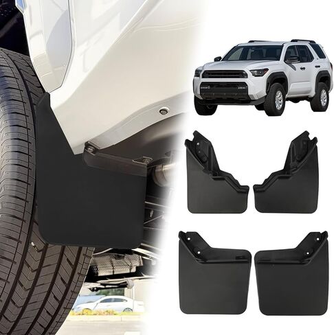 Mud Flaps Splash Guards Compatible with 2024 2025 2026 Toyota Tacoma, Durable TPE Material, No-Drill Installation, Front & Rear Fender Liner (4PCS) in Kuwait
