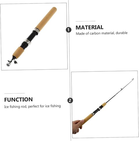 POPETPOP Ice Fishing Pole Adjustable Shrimp Lure Rod Lightweight Durable Outdoor Fishing Accessory with Entanglement Line for Efficient Casting in Saudi Arabia