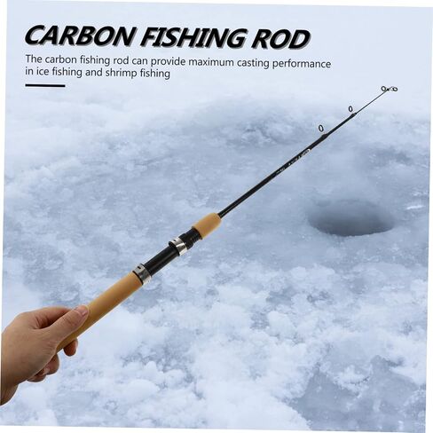 POPETPOP Ice Fishing Pole Adjustable Shrimp Lure Rod Lightweight Durable Outdoor Fishing Accessory with Entanglement Line for Efficient Casting in Saudi Arabia
