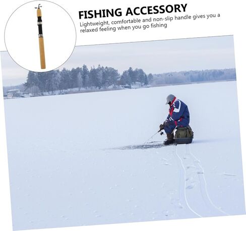 POPETPOP Ice Fishing Pole Adjustable Shrimp Lure Rod Lightweight Durable Outdoor Fishing Accessory with Entanglement Line for Efficient Casting in Saudi Arabia