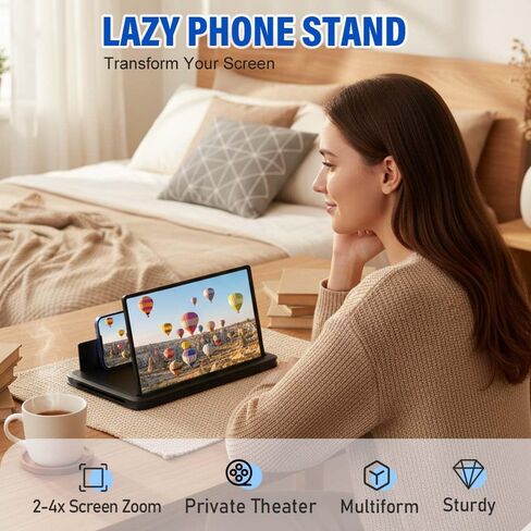 Mobile Phone Magnifier Screen, 2026 New 3D HD Magnifying Projector Screen Enlarger for Movies, Videos and Gaming, Portable 3D Magnifying Screen for Elderly (Black, 14 Inch) in Saudi Arabia