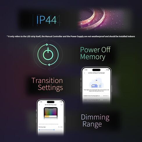 جهاز استشعار الحركة Aqara Zigbee P1 و6.5 قدم RGBIC طقم شريط إضاءة LED قابل للقص، مهلة كشف قابلة للتكوين، لنظام التنبيه والأتمتة، متوافق مع HomeKit، Alexa، IFTTT in Kuwait