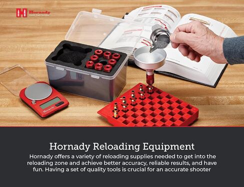 Hornady Basic Powder Funnel, 586051 - Anti-Static Funnel Fits All Calibers Between .22 -.45 - Avoid Messy Powder Spills Featuring a Tapered Mouth, Squared Rim Design, and Double-Stepped Abutment Neck in Saudi Arabia