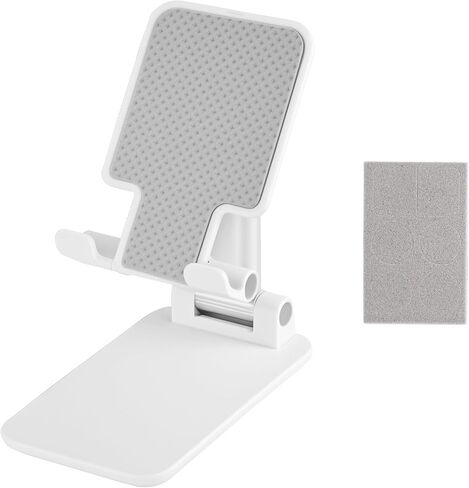 Cell Phone Stand, Adjustable Foldable Mobile Docking Stand, Mobile Phone Holder with Adjustable Multi-Angle for Desk Smartphone Phones Stands, Portable Office Desk Accessories(Black) in Saudi Arabia
