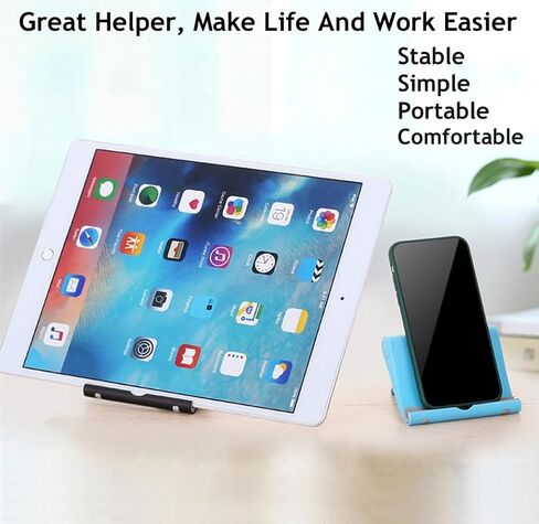 Adjustable Foldable Cell Phone Stand for Desk, Compatible with Most Smartphones and Tablets, Anti-Slip Rubber Base for Stability in Kuwait