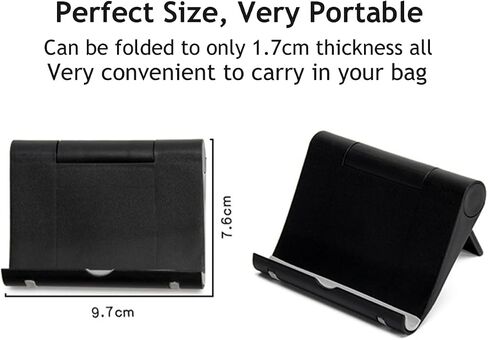 Adjustable Foldable Cell Phone Stand for Desk, Compatible with Most Smartphones and Tablets, Anti-Slip Rubber Base for Stability in Kuwait