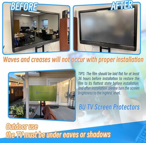 Anti Glare Film for TV 40 Inch,Out Blue Light Filter Anti Scratch Matte Film TV Glare Stopper 40 Inch TV Screen Protector Film (40 inch) in Kuwait