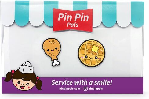 Enamel Pin Set (2 Pins Per Set) for Backpack, Bag, Lapel, Kawaii Button Collector - Mac & Cheese in Saudi Arabia