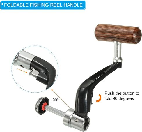 Generic Fishing Reel Handle Replacement Part, Metal Crank Rock Arm Rotary Knob Plastic Grip, Fit 5000/7000 Series Reel (130mm) in Saudi Arabia