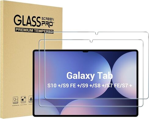 ProCase 2 Pack Screen Protector for Galaxy Tab S10 Plus 2024/Tab S9 FE Plus/S9 Plus/S8 Plus/S7 FE/S7 Plus 12.4 inch 2023, Tempered Glass HD Clear Film Guard for Tablet SM-X820/X610/X810/X800/T730/T970 in Saudi Arabia