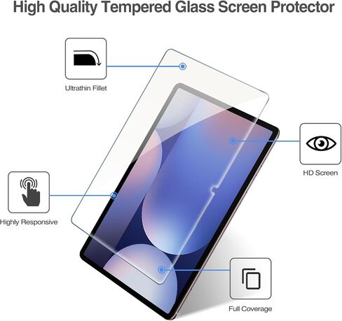 واقي شاشة ProCase مكون من قطعتين لجهاز Galaxy Tab S10 Plus 2024/Tab S9 FE Plus/S9 Plus/S8 Plus/S7 FE/S7 Plus 12.4 بوصة 2023، واقي غشاء شفاف عالي الدقة من الزجاج المقوى للكمبيوتر اللوحي SM-X820/X610/X810/X800/T730/T970 in Kuwait