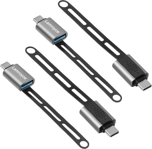 USB C 3.1 to USB 3.0 Adapter 2 Pack, Portable USB Female to USB C Male OTG Extender Converter, with Lanyard Keychain, Support fast charging and 5Gbps data transfer for iPhone17/16/15 Series,Galaxy S25 in Saudi Arabia