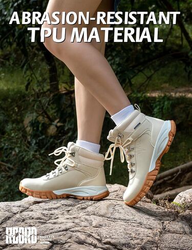 R CORD Womens Hiking Boots Waterproof - Durable Trekking Sneakers Non-Slip Grip Comfortable Walking Shoes for Outdoor Trail Climbing Travel in Kuwait