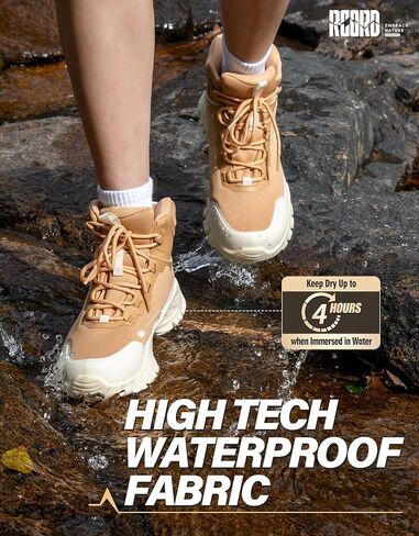 R CORD أحذية المشي لمسافات طويلة للنساء مقاومة للماء ومضادة للانزلاق وقابلة للتنفس أحذية المشي لمسافات طويلة داعمة للرحلات مع حماية الكاحل للتضاريس الوعرة in Kuwait