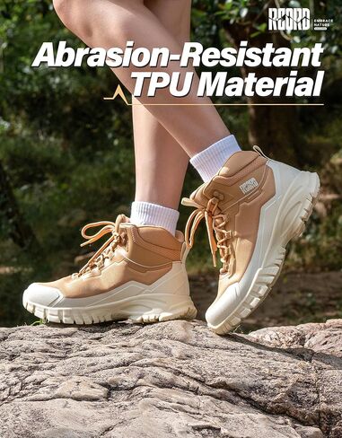 R CORD أحذية المشي لمسافات طويلة للنساء مقاومة للماء ومضادة للانزلاق وقابلة للتنفس أحذية المشي لمسافات طويلة داعمة للرحلات مع حماية الكاحل للتضاريس الوعرة in Kuwait