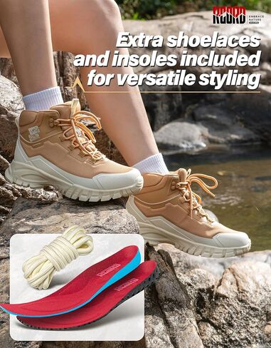 R CORD أحذية المشي لمسافات طويلة للنساء مقاومة للماء ومضادة للانزلاق وقابلة للتنفس أحذية المشي لمسافات طويلة داعمة للرحلات مع حماية الكاحل للتضاريس الوعرة in Kuwait