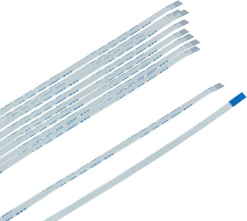uxcell 6 Pin FFC Cable 0.5mm Pitch FFC Ribbon Cable 150mm Extension Flexible Flat Cable 10Pcs AWM 20624 80C 60V VW-1 in Saudi Arabia