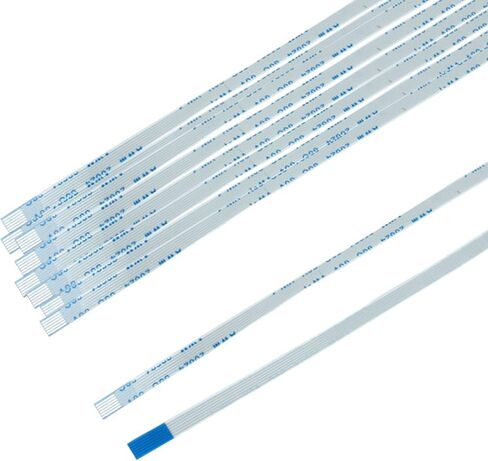 uxcell 6 Pin FFC Cable 0.5mm Pitch FFC Ribbon Cable 150mm Extension Flexible Flat Cable 10Pcs AWM 20624 80C 60V VW-1 in Saudi Arabia