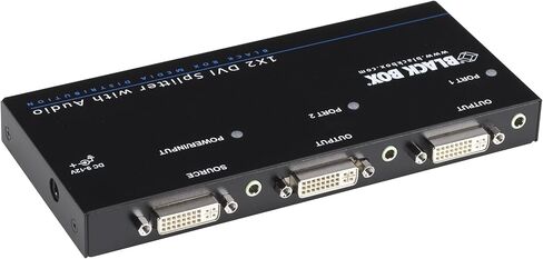جهاز تقسيم DVI-D أسود مع صوت وHDCP، 1 × 2 in Saudi Arabia