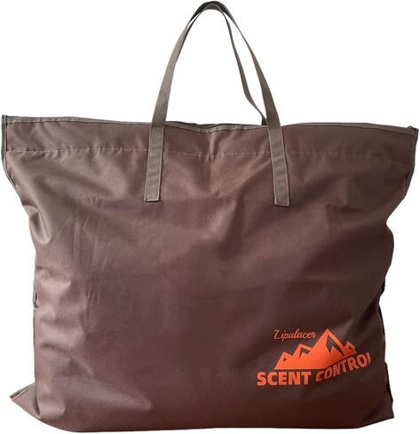 حقيبة التحكم في الرائحة - حقيبة أكبر مقاومة للرائحة مقاس 33 × 25 بوصة، أكياس قفل برائحة السفر سميكة مقاومة للماء بثلاث طبقات لملابس الصيد وإكسسوارات الصيد (أوراق الشجر المموهة) in Kuwait