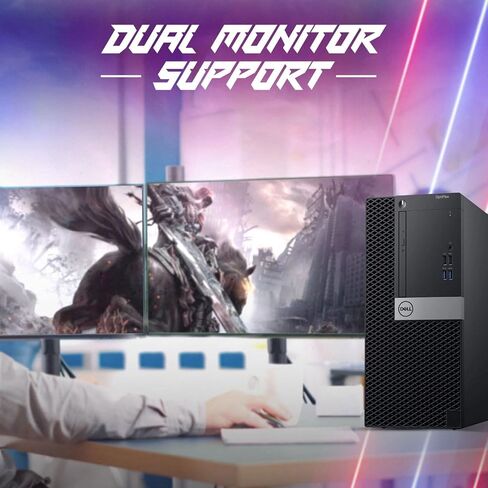 كمبيوتر سطح المكتب Dell Gaming Tower - Intel Core i5-6500 الجيل السادس - ذاكرة وصول عشوائي سعتها 16 جيجابايت - محرك أقراص SSD سعة 256 جيجابايت - محرك أقراص ثابتة سعة 1 تيرابايت - GeForce GTX 1050 Ti - شاشة LED مقاس 24 بوصة - لوحة مفاتيح وماوس RGB - Window in Kuwait