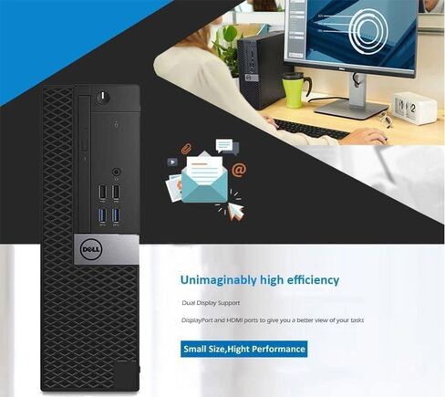Dell Optiplex 3040 SFF Business Desktop PC, Windows 11 Pro 64bit, Core i5-6500, 8GB RAM, 256GB Solid State Drive, Mouse, Keyboard, RJ45 (Renewed) in Saudi Arabia
