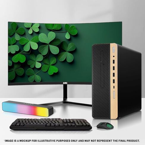 كمبيوتر HP Light Single Premium المكتبي - معالج AMD، ذاكرة وصول عشوائي سعتها 16 جيجابايت، SSD سعة 512 جيجابايت، لوحة مفاتيح RGB مع مفتاح مساعد AI وماوس، مكبر صوت RGB، نظام التشغيل Windows 11 (متجدد) in Kuwait
