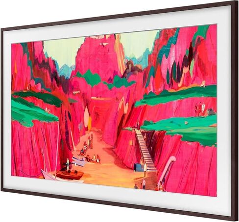 Samsung 65" The Frame Customizable Bezel 2021–2025, Modern Brown Magnetic Frame Trim Kit for 65-Inch QLED Art TV, Easy Snap-On Gallery Style Wall-Mount Living Room Home Decor, With Cloth in Saudi Arabia