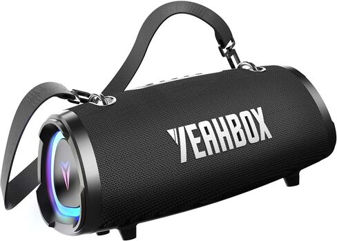120W Max Portable Speaker - Exceptional Sound Quality with Deep Bass, Exclusive Acoustic Design, Ideal for Indoor & Outdoor Use, Bluetooth, AUX & USB Connectivity (Black) in Saudi Arabia