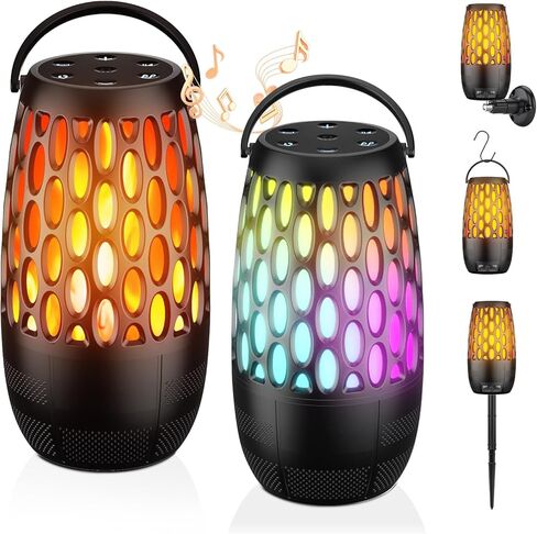 مكبرات صوت خارجية، مكبر صوت لاسلكي محمول مع أضواء لهب، مزامنة متعددة تصل إلى 100 مكبر صوت، إقران تلقائي بصوت ستيريو عالي الدقة مقاوم للماء، خطاف لشرفة الفناء، هدايا للرجال والنساء in Kuwait