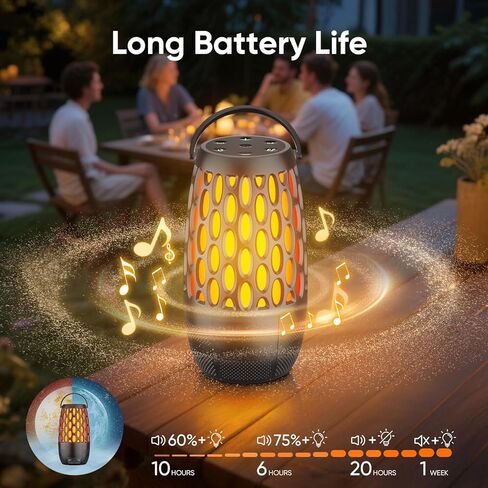 مكبرات صوت خارجية، مكبر صوت لاسلكي محمول مع أضواء لهب، مزامنة متعددة تصل إلى 100 مكبر صوت، إقران تلقائي بصوت ستيريو عالي الدقة مقاوم للماء، خطاف لشرفة الفناء، هدايا للرجال والنساء in Kuwait