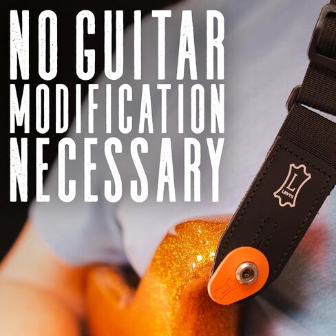 Levy's Leathers Orange Stretchy Rubber Guitar Strap Locks 4 Pack in Saudi Arabia
