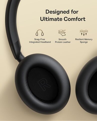 Baseus Bowie MH1 Adaptive Active Noise Cancelling Headphones, Real-Time Adaptive Hybrid ANC, SuperBass 2.0, LDAC Hi-Res Sound, 80H Playtime, Comfortable Fit, Clear Calls, Bluetooth 6.0 -Cosmic Black in Saudi Arabia