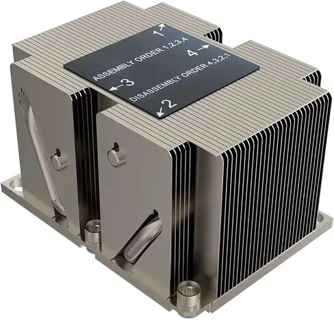 LGA3647-2U-R81 وحدة المعالجة المركزية برودة ل LGA 3647 ضيق نوع المبرد 2U بالوعة الحرارة 4 أنابيب الحرارة 205 واط النحاس النقي أسفل التبريد in Kuwait