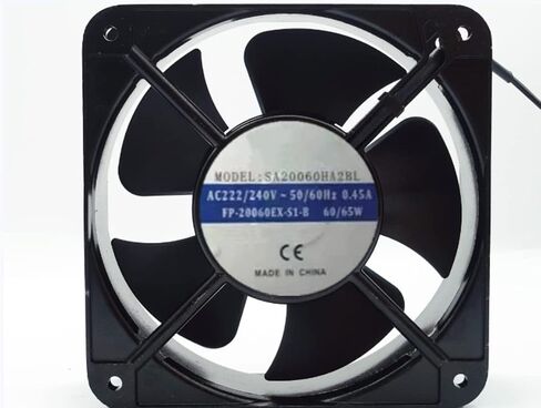 for SA20060HA2BL 222/240V 0.45A 60/65W 200X200X60MM 2-Wire Cooling Fan in Saudi Arabia