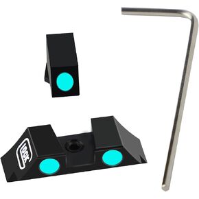 Night Sights,Front and Rear Handgun Sights Glow in The Dark for Glock Pistols, Fits Glock 17, 17L, 22, 23, 24, 26, 27, 33, 34, 35, 38 and 39 Sights Glow with Assembly Tools in Saudi Arabia